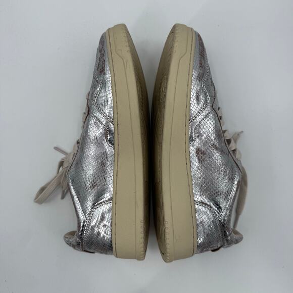 Autry Medalist Shoes SZ 41 (US 11) Sneaker Silver Metallic Snake Low Top Leather - Picture 5 of 16